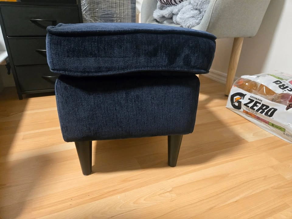 IKEA STRANDMON Footstool | Navy Blue - photo 4