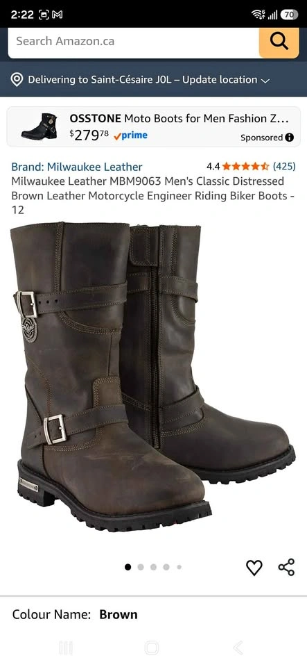 Milwaukee Leather MBM9063 Motorcycle Engineer Riding Boots