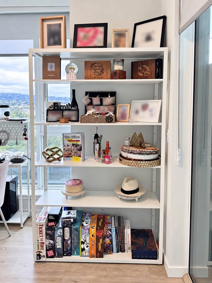 IKEA FJÄLKINGE White Metal Shelving Unit – $120