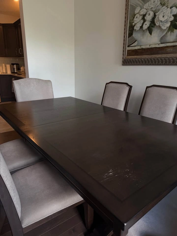 Large Extendable Dining Table with 6 Chairs - photo 2