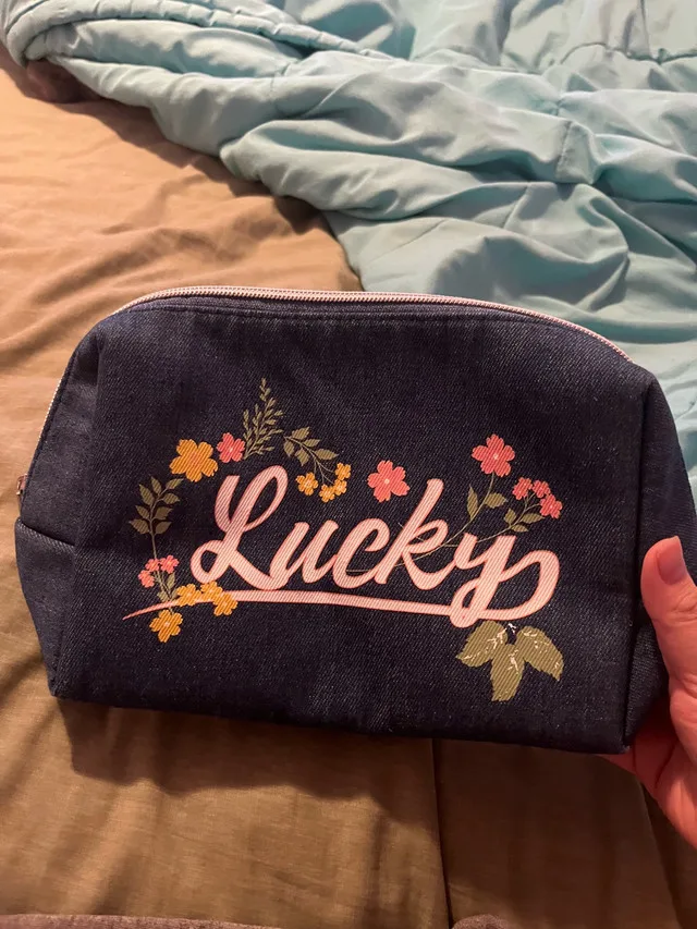 Lucky Brand Denim Makeup Bag thumbnail