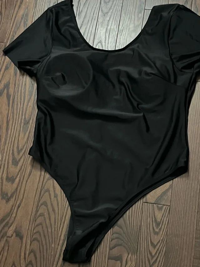 Black one-piece swimsuit thumbnail
