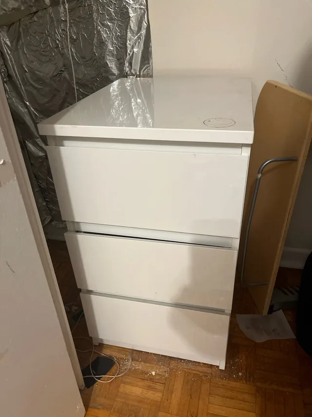 White 3-Drawer Dresser thumbnail