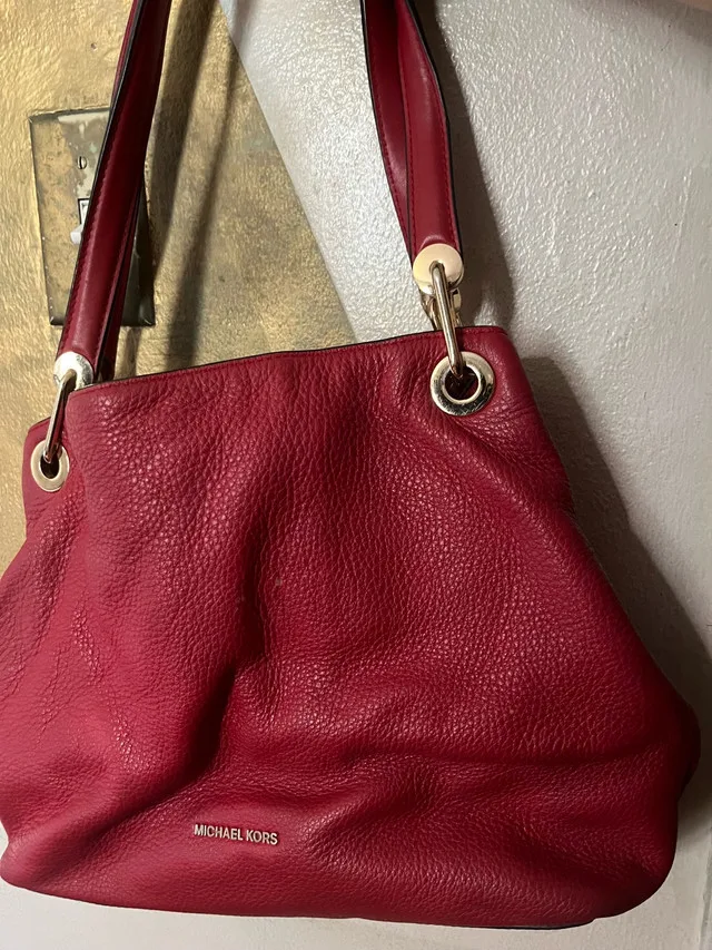Michael Kors Red Leather Shoulder Bag thumbnail