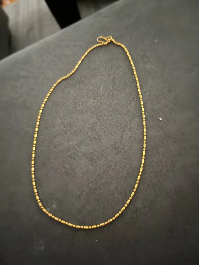 Gold beaded necklace thumbnail
