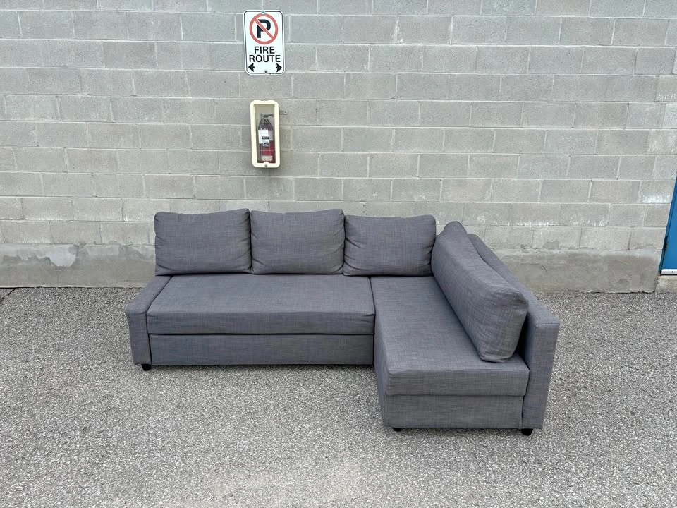 Grey IKEA Sectional Sofa w/ Bed & Storage - Delivery Available