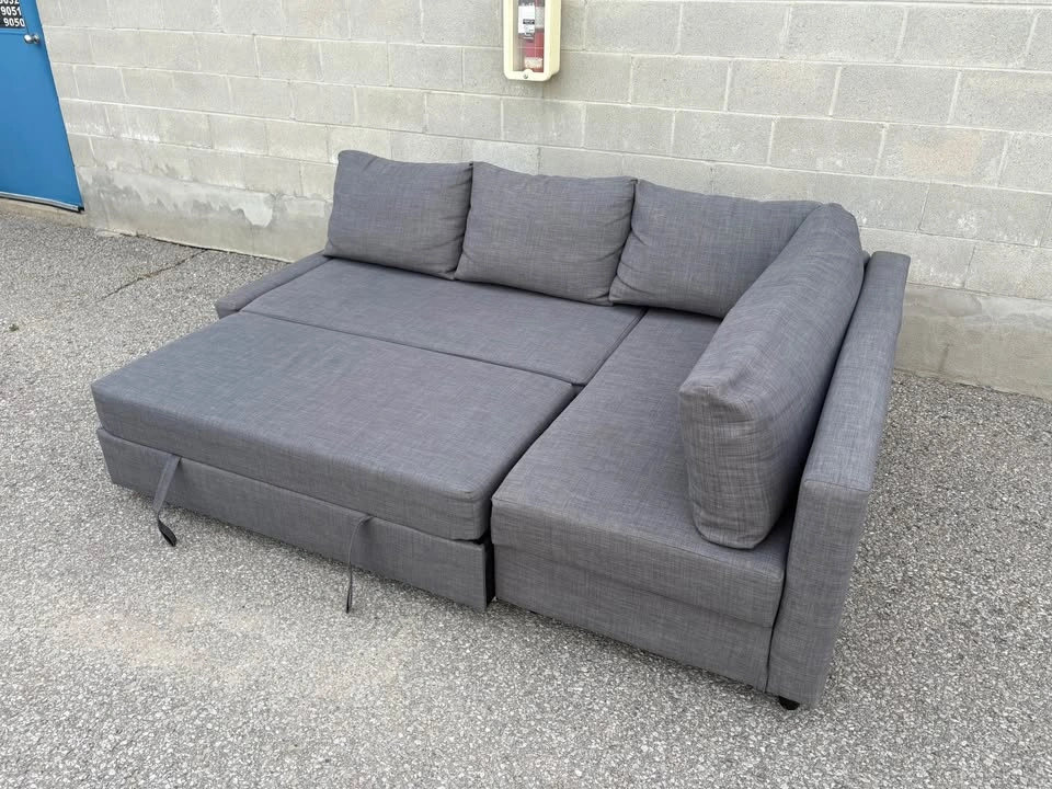 Grey IKEA Sectional Sofa w/ Bed & Storage - Delivery Available - photo 3