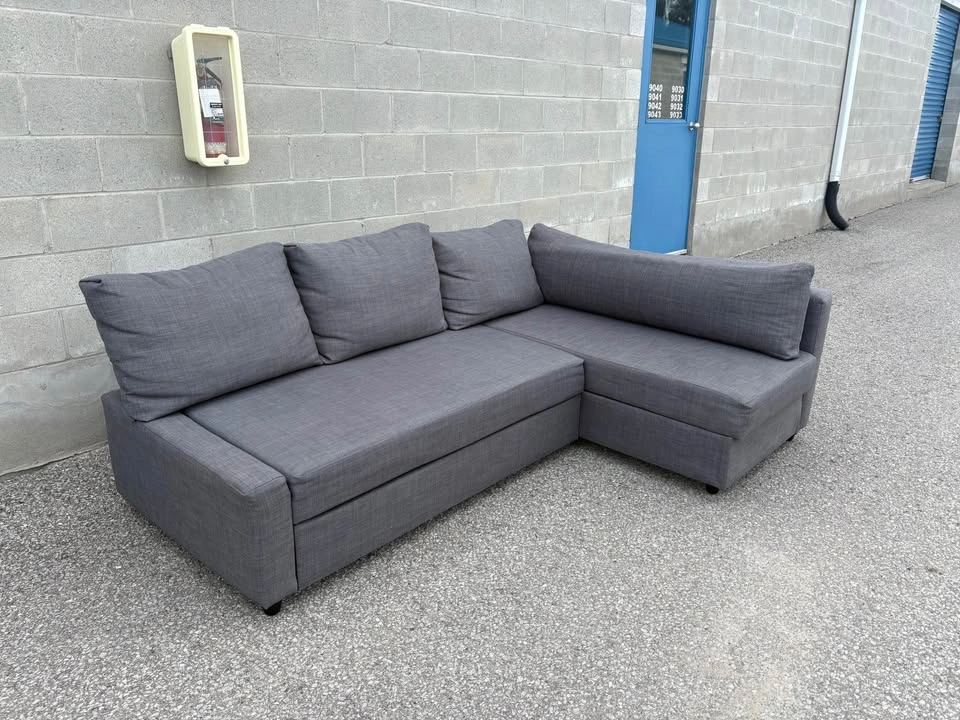 Grey IKEA Sectional Sofa w/ Bed & Storage - Delivery Available - photo 5