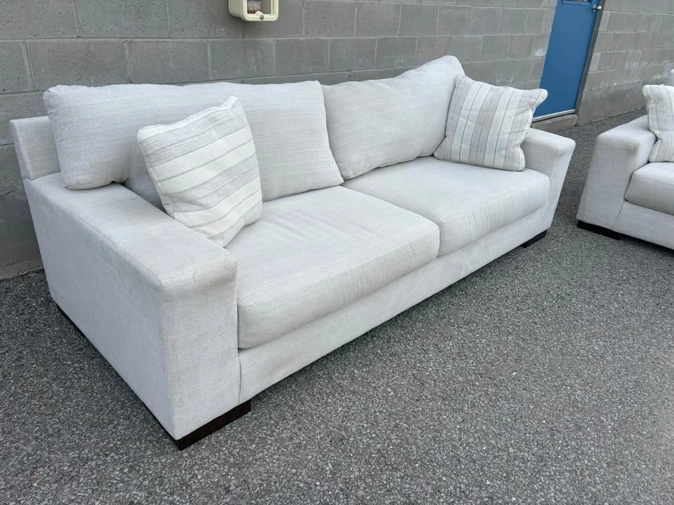 Ashley 2 Piece Cream Sofa Set - Delivery Available - photo 4