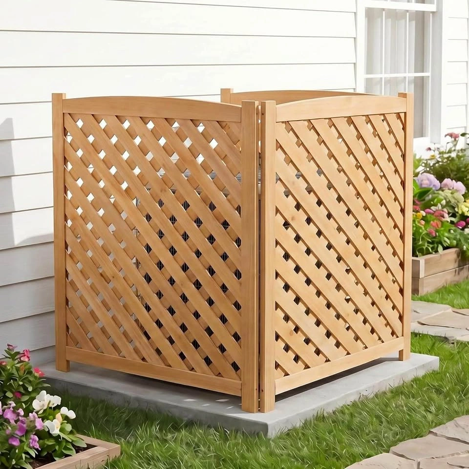 Wooden air conditioner screen