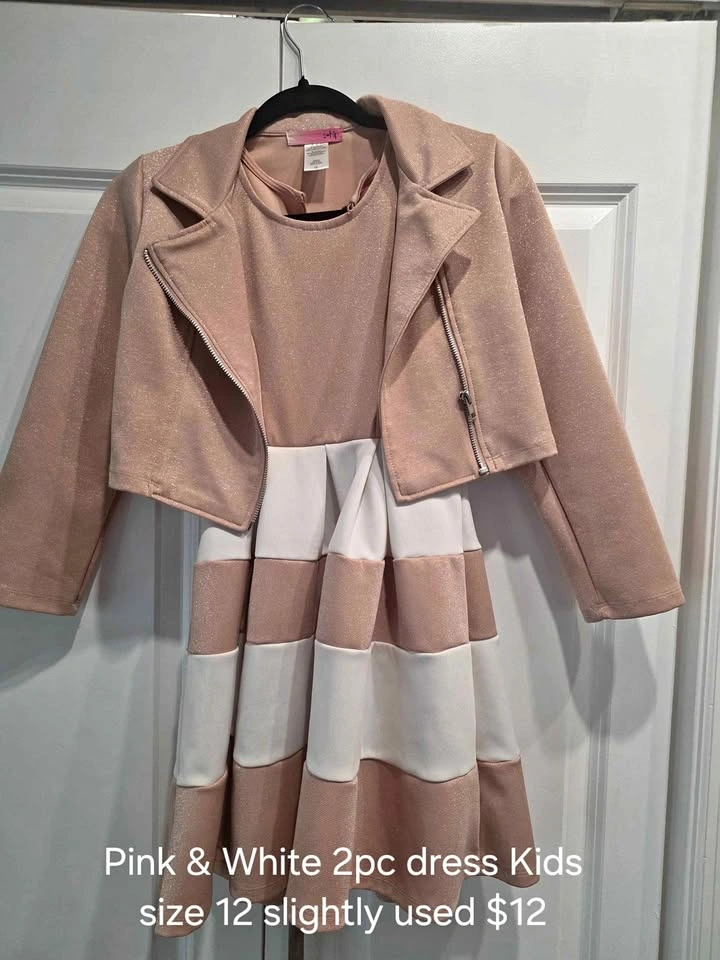 Pink&White Kids Dress