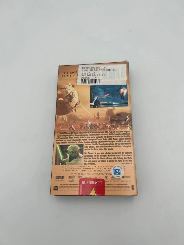 Star Wars Episode II Attack of the Clones VHS – Blockbuster Copy - photo 2