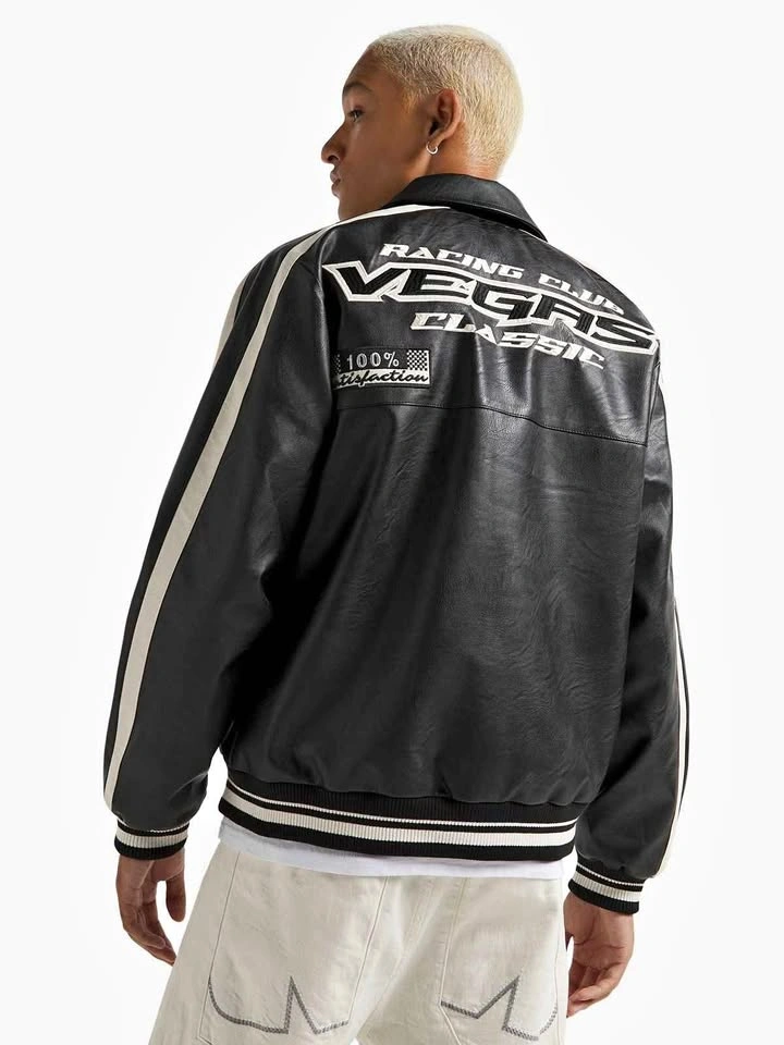 Size M Leather Racer Jacket - Forever 21