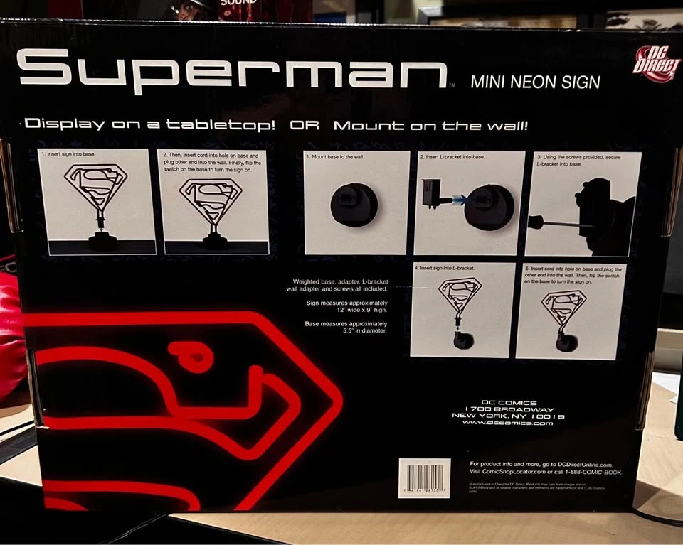 DC DIRECT NEON SUPERMAN LOGO LIGHT - photo 5