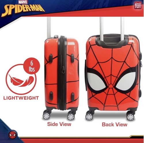 Marvel Spiderman Mask FŪL 22" Hard Rolling Luggage - photo 3