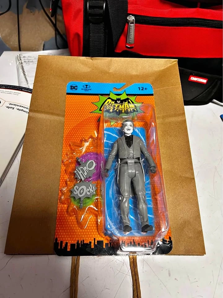 McFarlane Retro 66 Batman TV Show Figure Joker Black and White