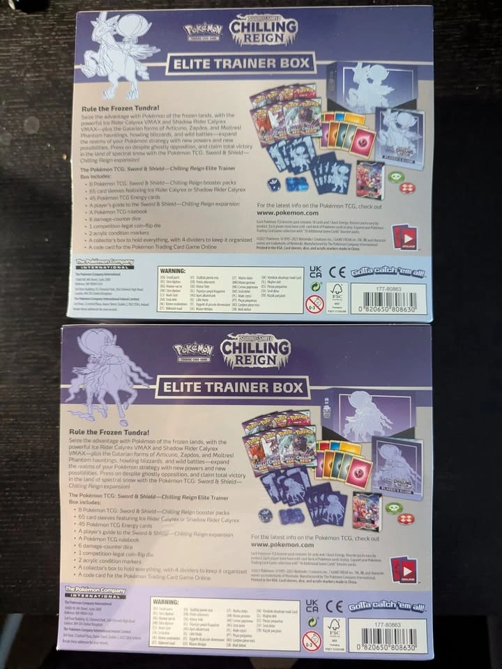 Pokemon Chilling Reign Elite Trainer Boxes - photo 2