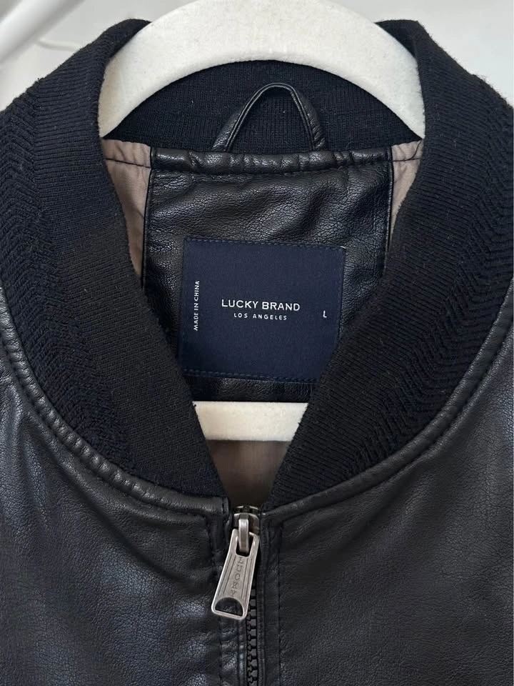 Lucky Brand Faux Leather Bomber Jacket - photo 3