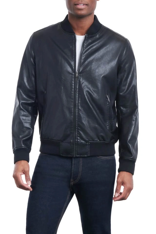 Lucky Brand Faux Leather Bomber Jacket - photo 5