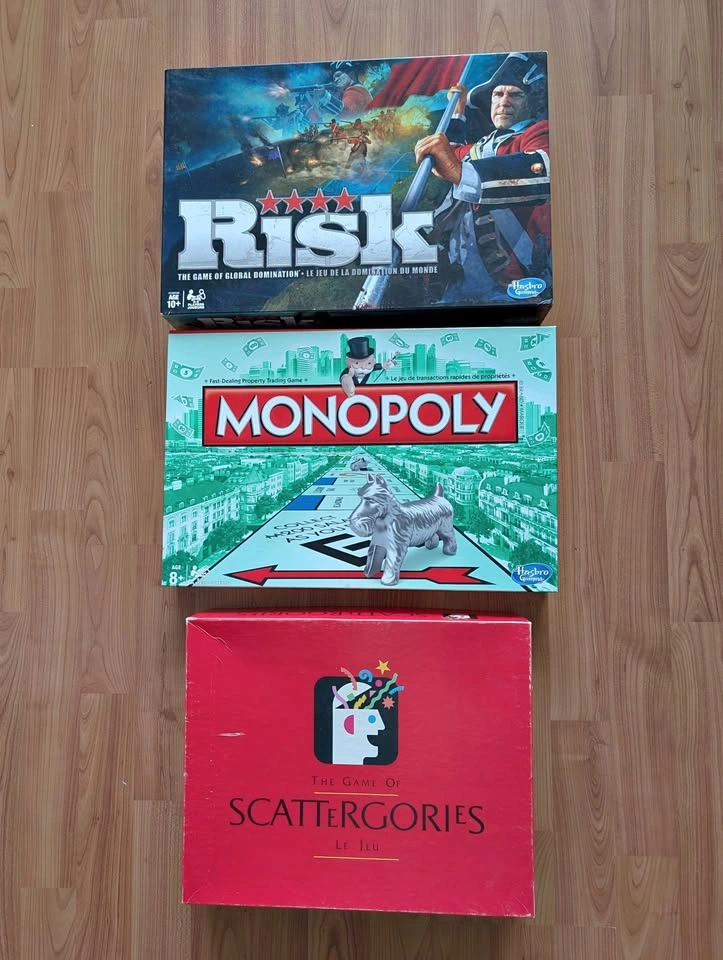 Board Games (Monopoly, Risk, Scattergories)