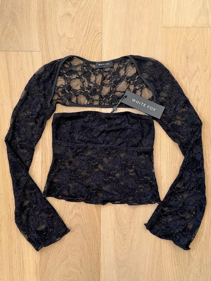White Fox Lace Tube Top+Bolero Set BNWT - photo 2
