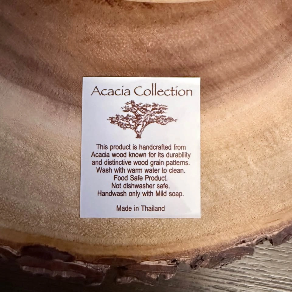 Acacia Wood Serving Board & Bowl – 12” - photo 5