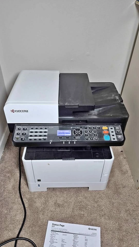 Kyocera ECOSYS M2540dw MFP with replacement toner