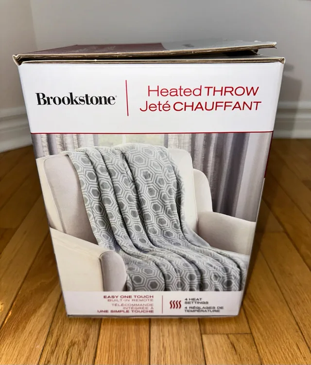Brookstone Heated Throw - In Box, Never Been Used 🧡 thumbnail