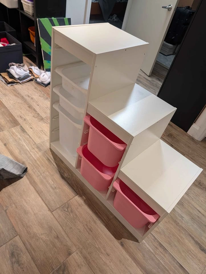 Ikea trofast shelf with bins - photo 2