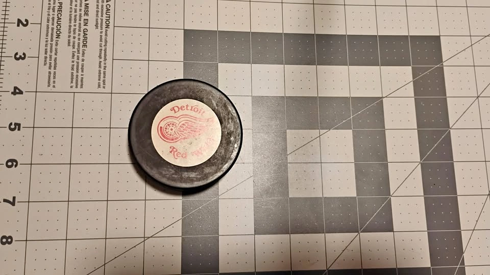 Detroit Red Wings Trench MFG Czechoslovakia Hockey Puck