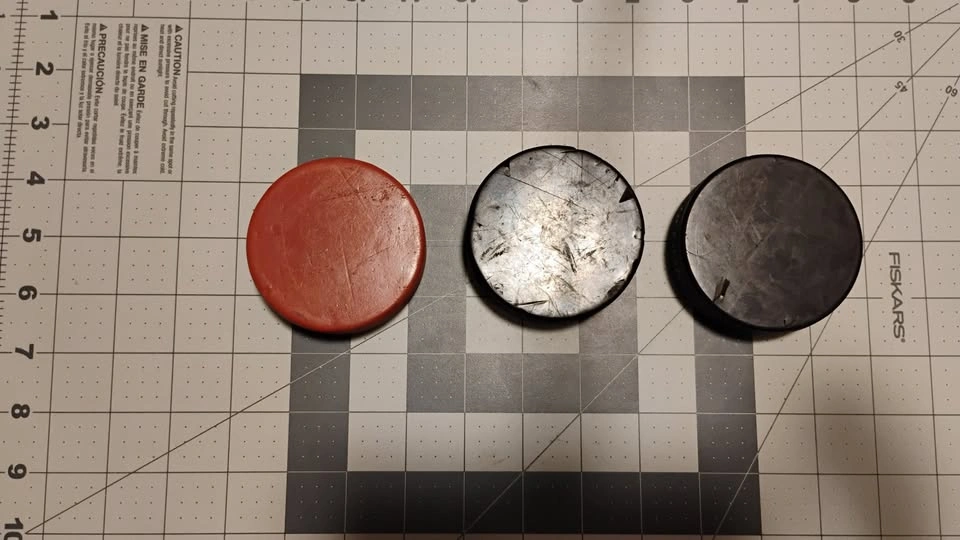 Weighted Hockey Puck and 2 Regulation Hockey Pucks - photo 2