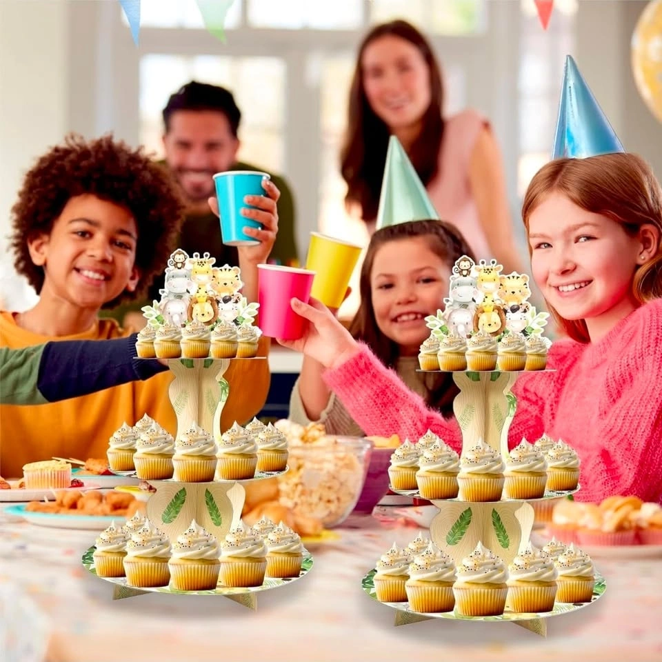 3-Tier Safari Animals Cupcake Stand - photo 5