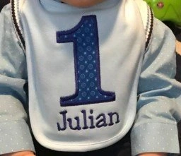 🏈 1 year old Julian bib