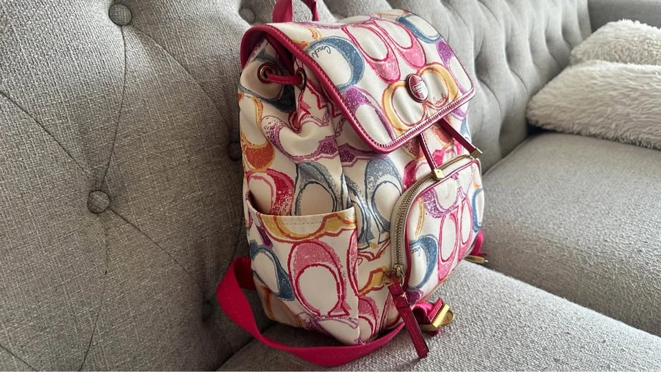 Coach Poppy Multi-Color Signature Canvas Backpack - photo 4