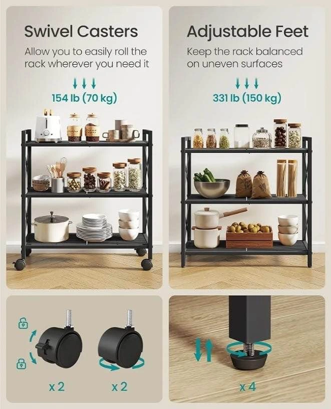 Brand New SONGMICS 3-Tier Metal Storage Rack - photo 3