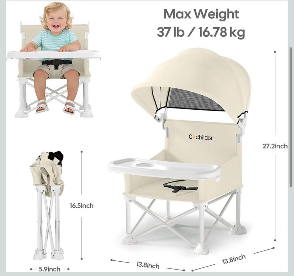 Cochildor 4-in-1 Portable Baby Chair, Foldable Booster Seat - photo 4