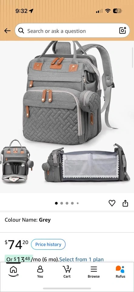 Baby Diaper Bag with Changing Station, Waterproof Backpack - photo 2
