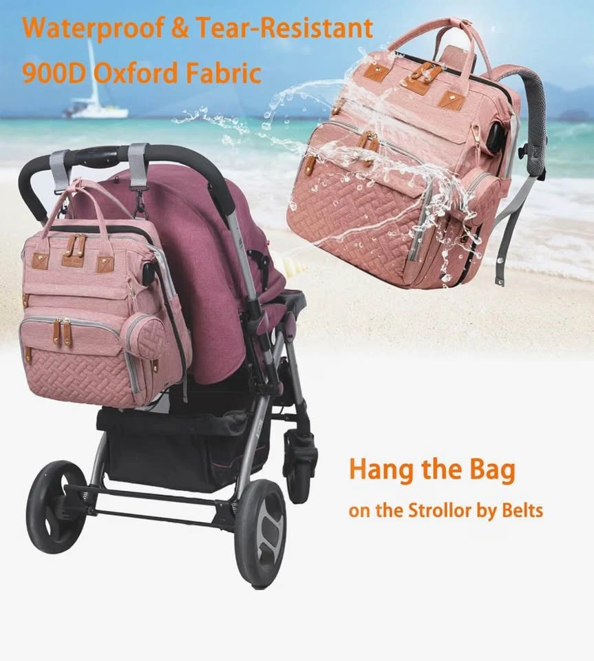 Baby Diaper Bag with Changing Station, Waterproof Backpack - photo 5