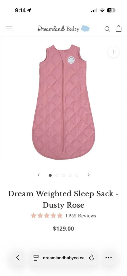 Dream Weighted Sleep Sack - Dusty Rose size 6-12M - photo 3