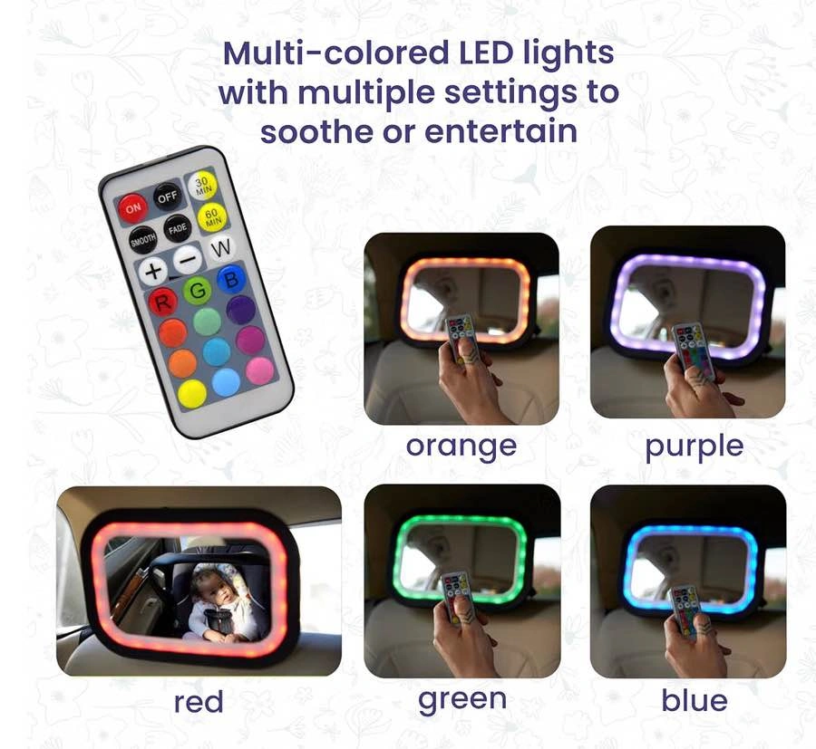NEW in box- LARGE baby car mirror with colorful lights - photo 4
