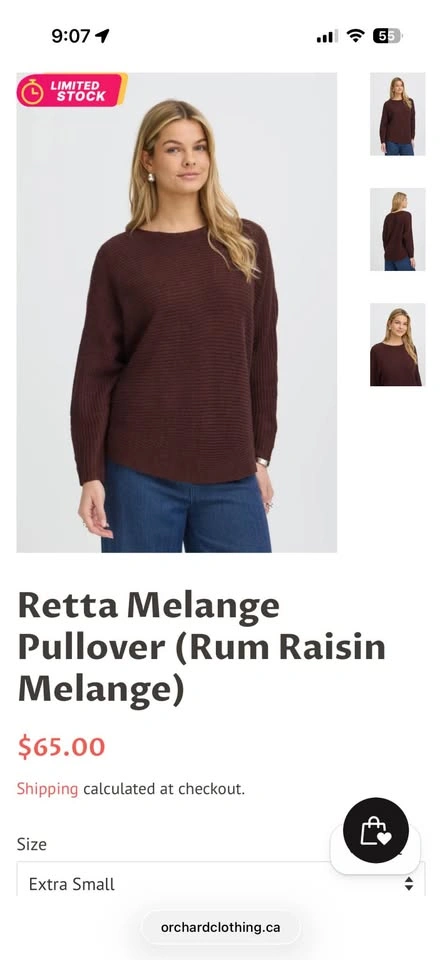 BNWT chocolate brown knit fall sweater - photo 2