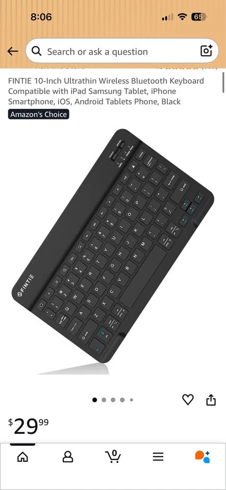 Finite 10 inch Wireless Keyboard and Case - photo 3