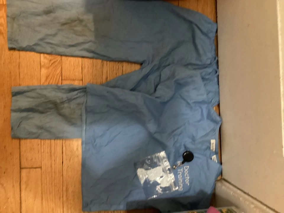 🏈 Light Blue Medical Scrubs Set 5T