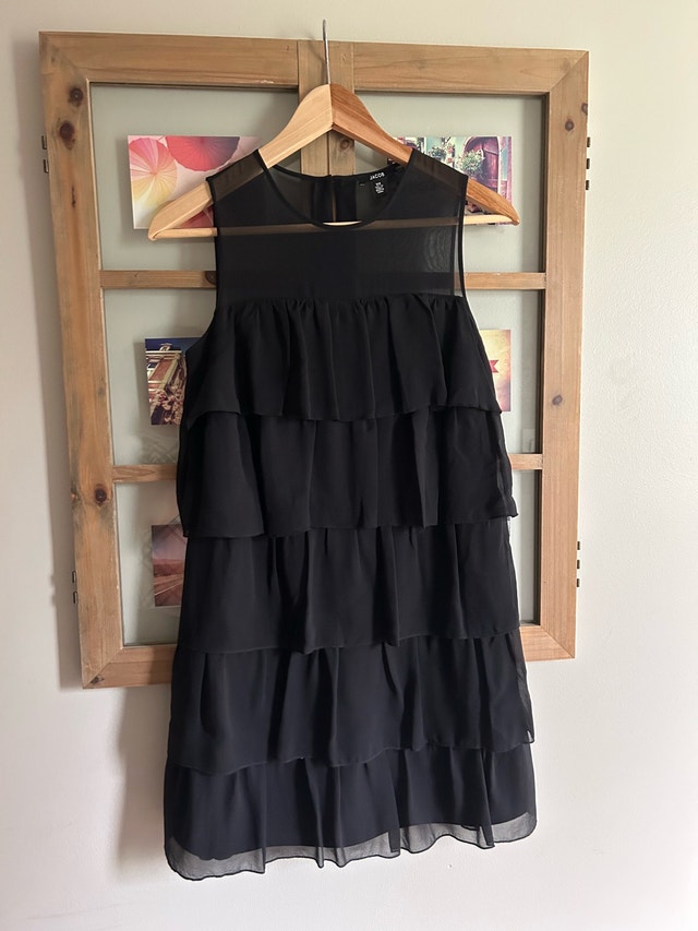 Jacob Ruffle Silk Dress 🏈