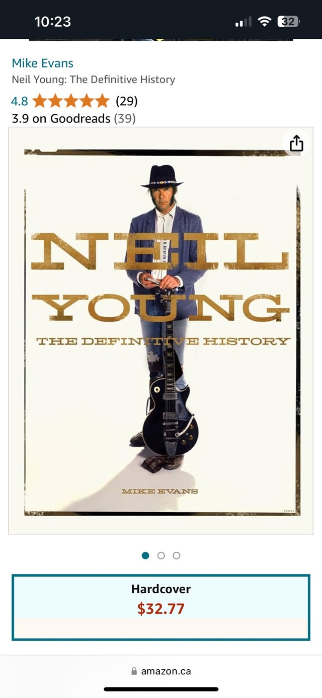 Neil Young by Mike Evans Hardcover 🏈 - photo 4