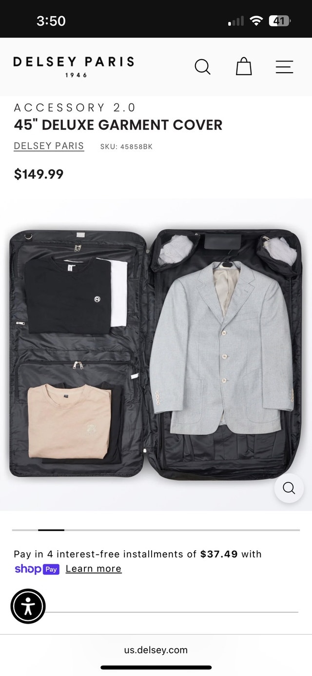 Delsey Garment Cover Bag 🏈 - photo 3