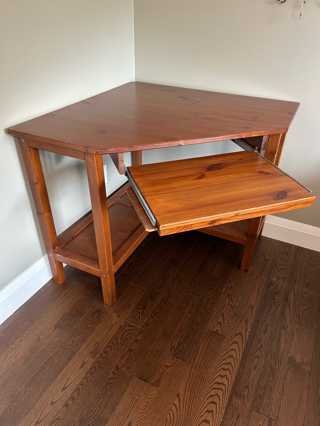Pine Computer Corner Desk - photo 2