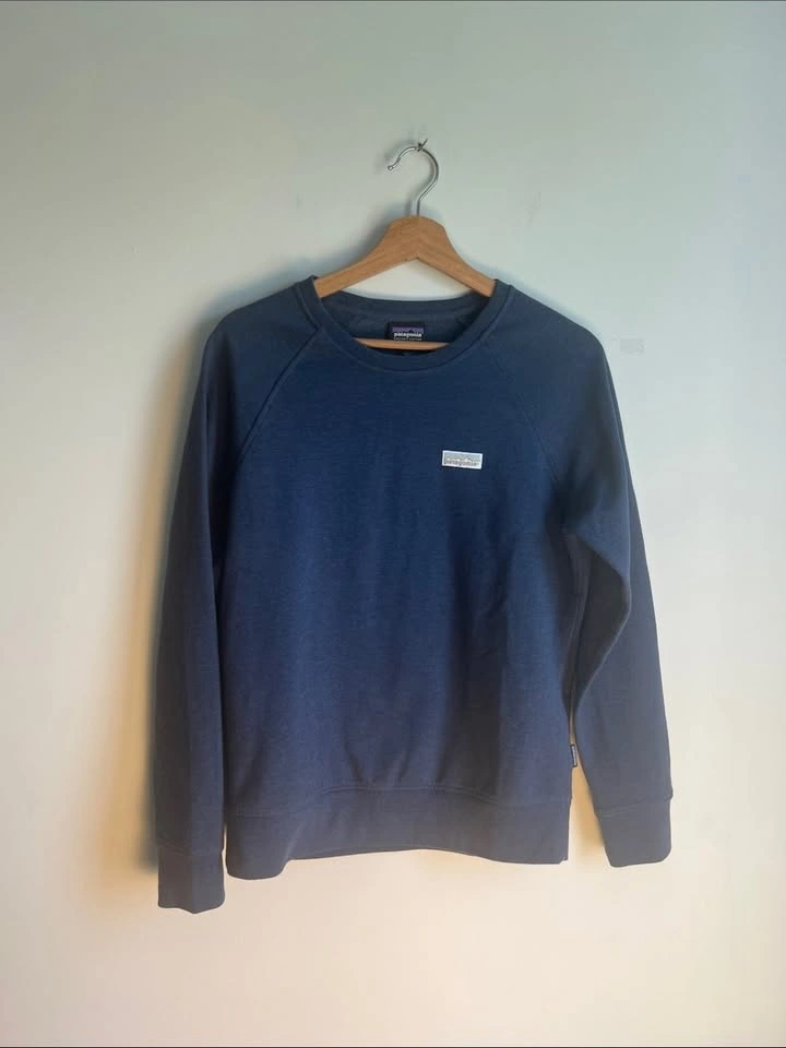 Patagonia Pastel Ahnya Organic Cotton Crewneck Sweatshirt Blue S - photo 2