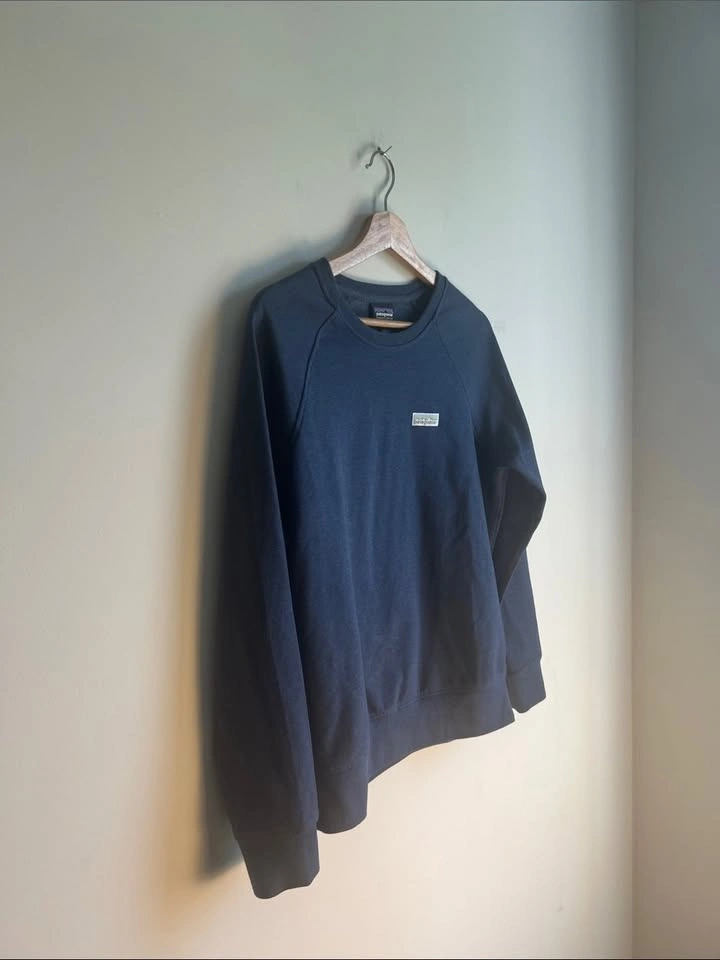 Patagonia Pastel Ahnya Organic Cotton Crewneck Sweatshirt Blue S - photo 3