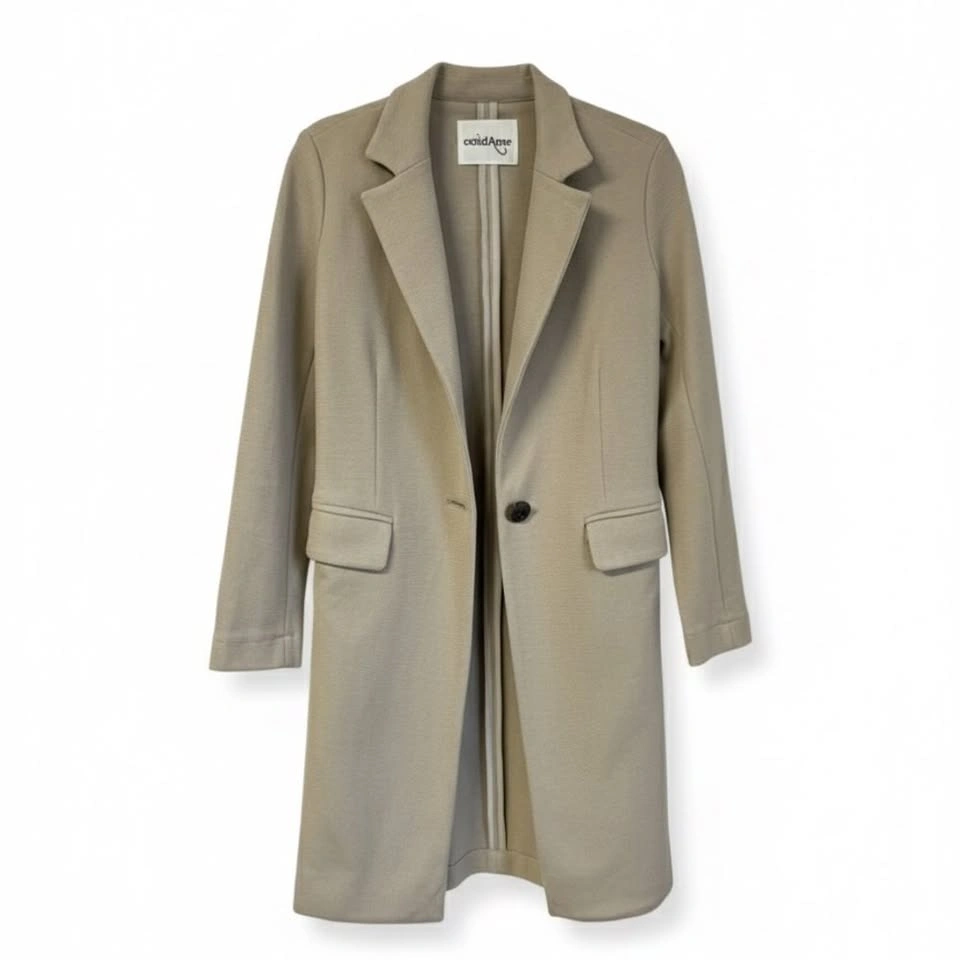 ottod'Ame Beige Tailored Trench Coat Single Button Made in Italy - photo 2